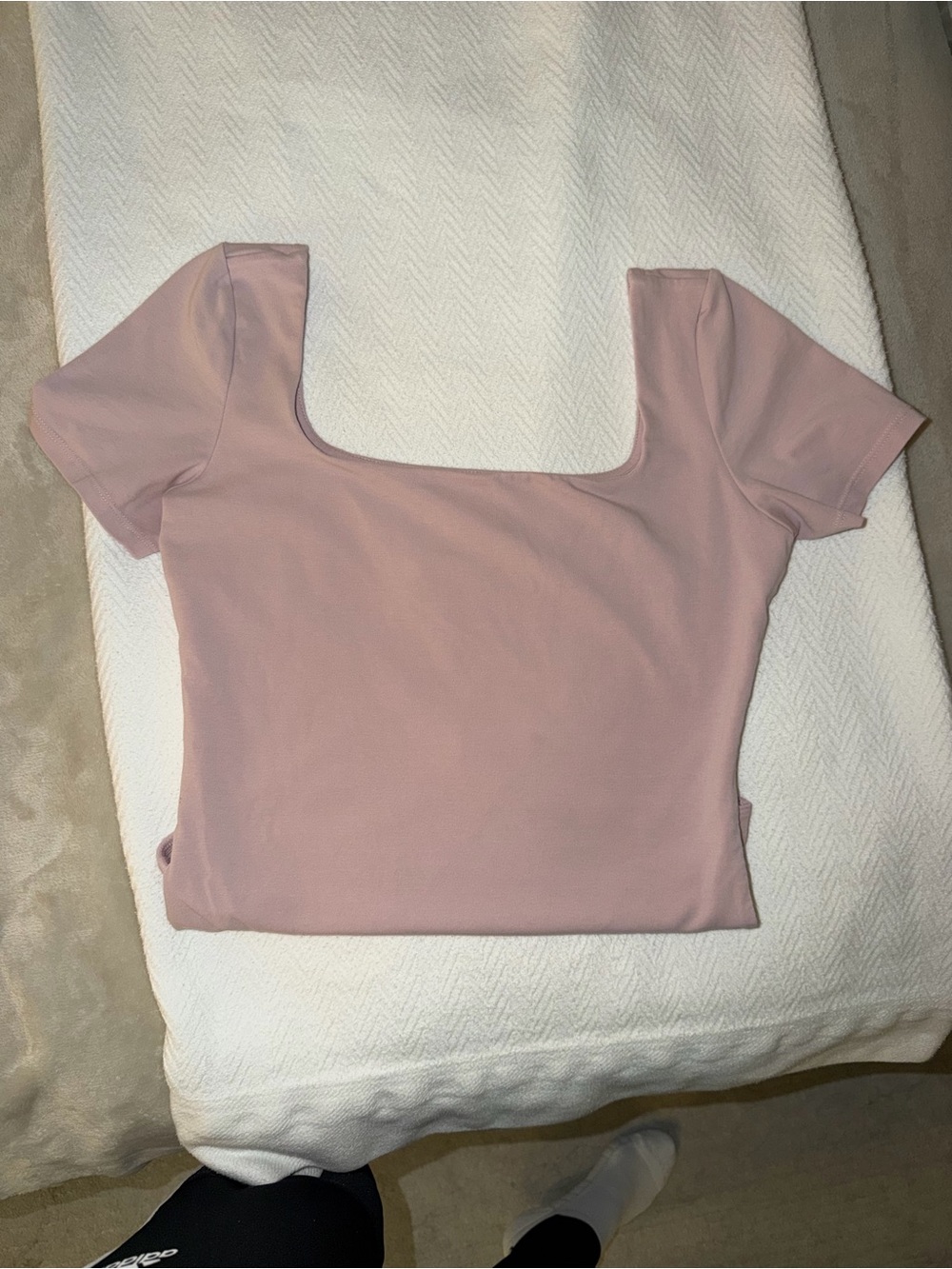 Women's Square Neck Bodysuit - Dusty Pink